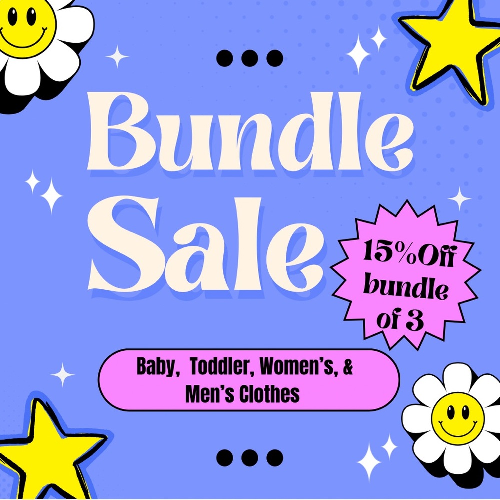 Bundle at least 3 items and receive 15% off